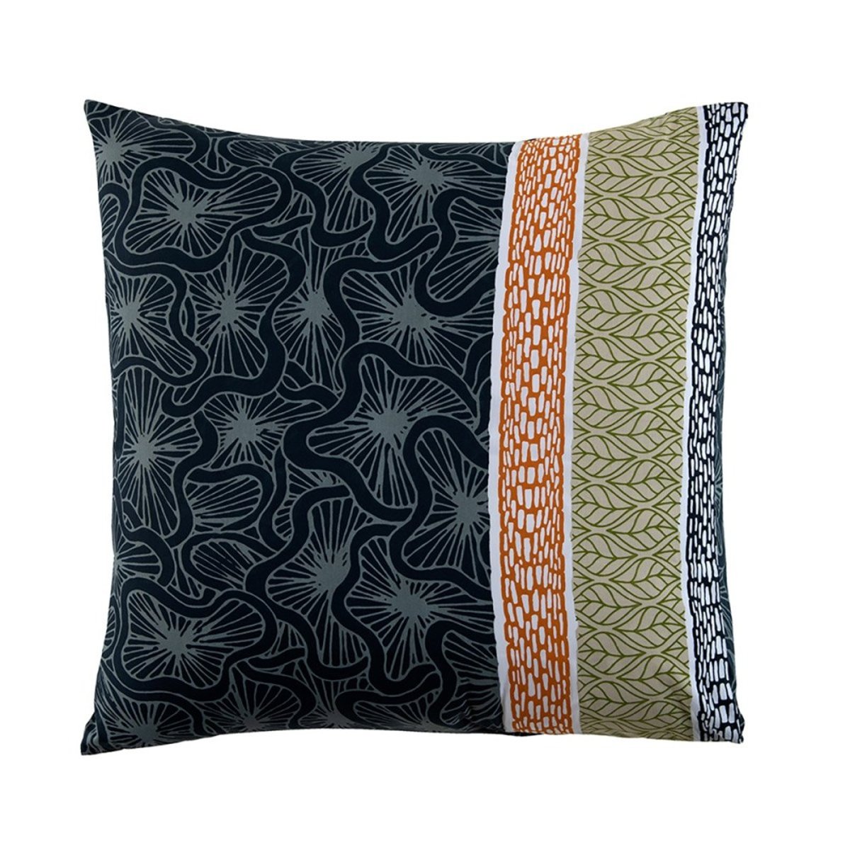 Housse de couette 240x220 + 2 taies Bella coton Percale 71 fils bleu, DECORATIE