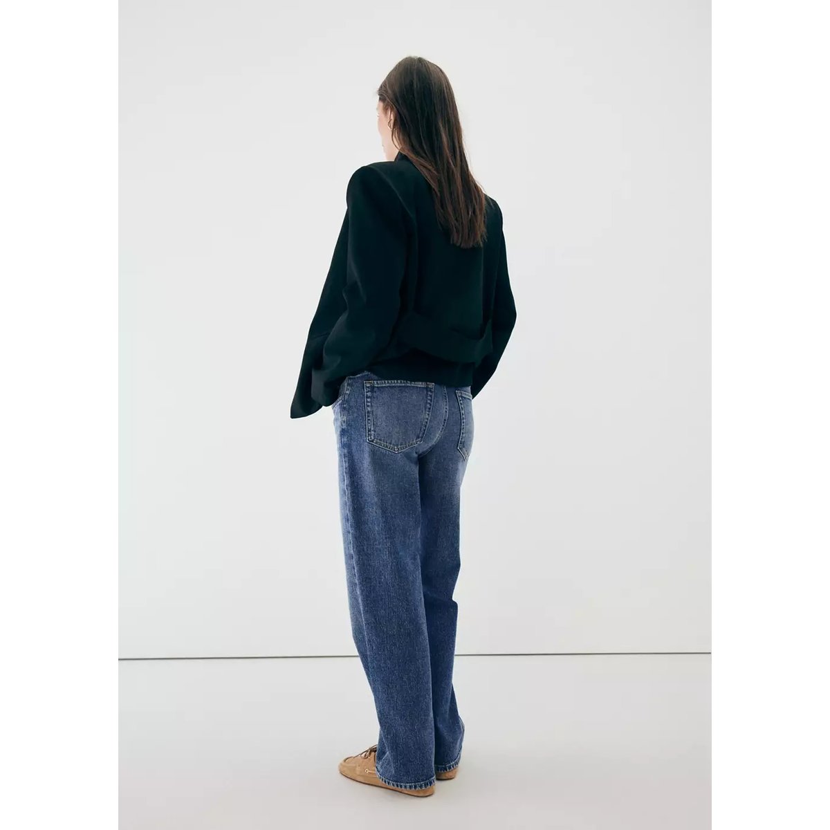 Jean de grossesse droit bleu foncé, MANGO