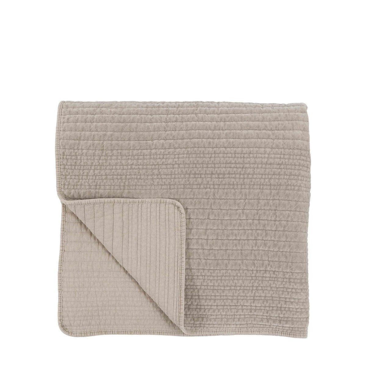 Cotton Velvet Stitched Bedspread taupe, ÉDITÉ
