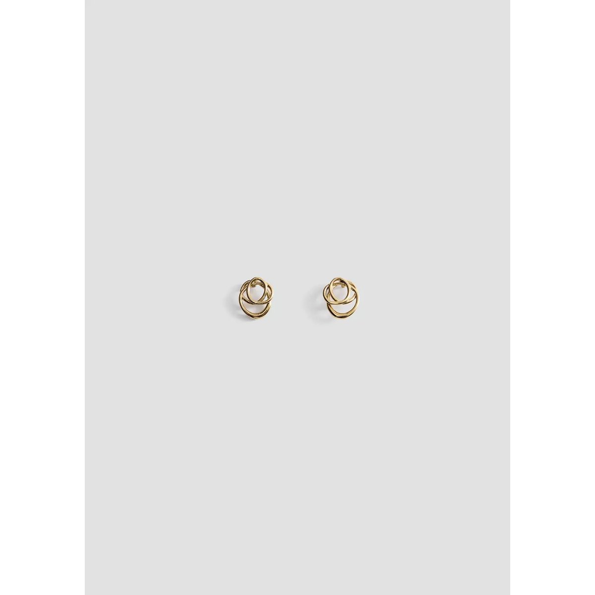Boucles d'oreilles entrelacées or, MANGO