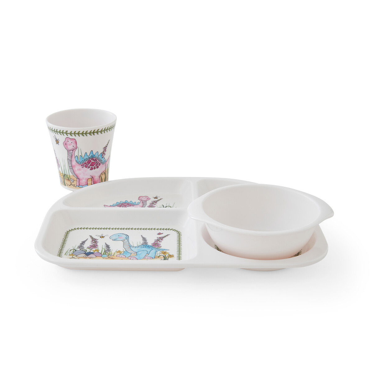 3-Piece Dinosaur Children's Dinner Set pink, PORTMEIRION