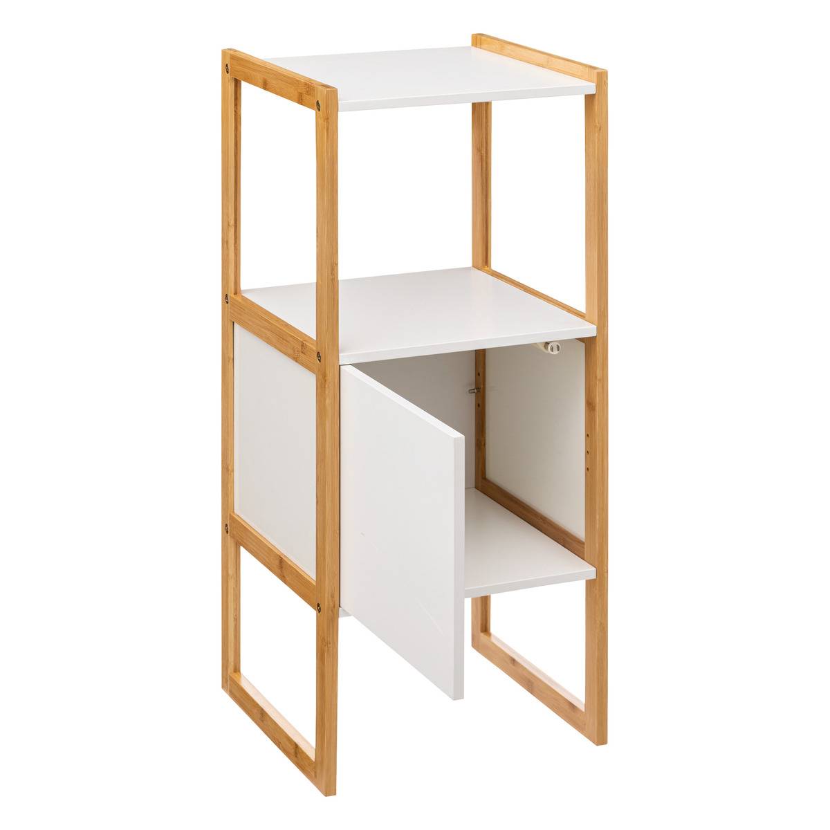 Meuble bas de salle de bain 1 porte NATURÉO blanc, 5FIVE SIMPLY SMART