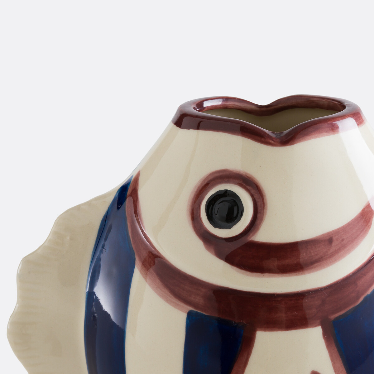Vase forme poisson, en céramique, hauteur 24 cm, FISKA bleu, LA REDOUTE INTERIEURS