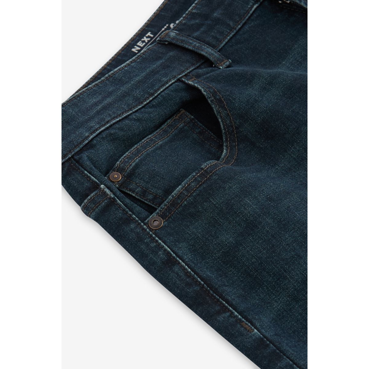 Jean coupe droite classique, lot de 1 bleu foncé délavé, NEXT