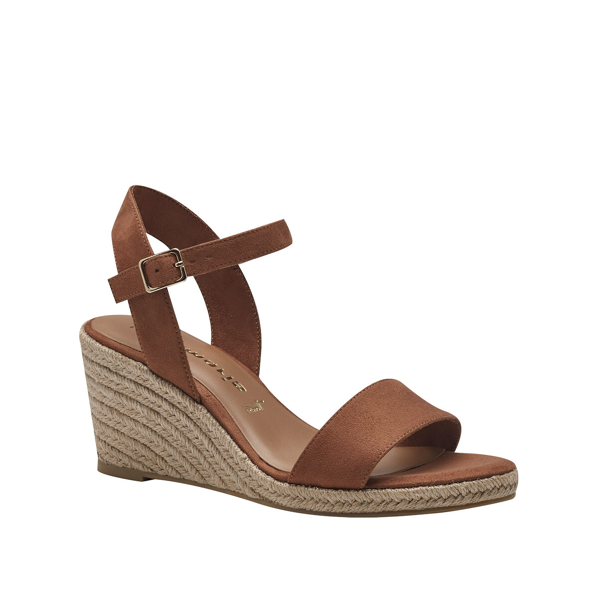 Espadrillas con zeppa cognac, TAMARIS