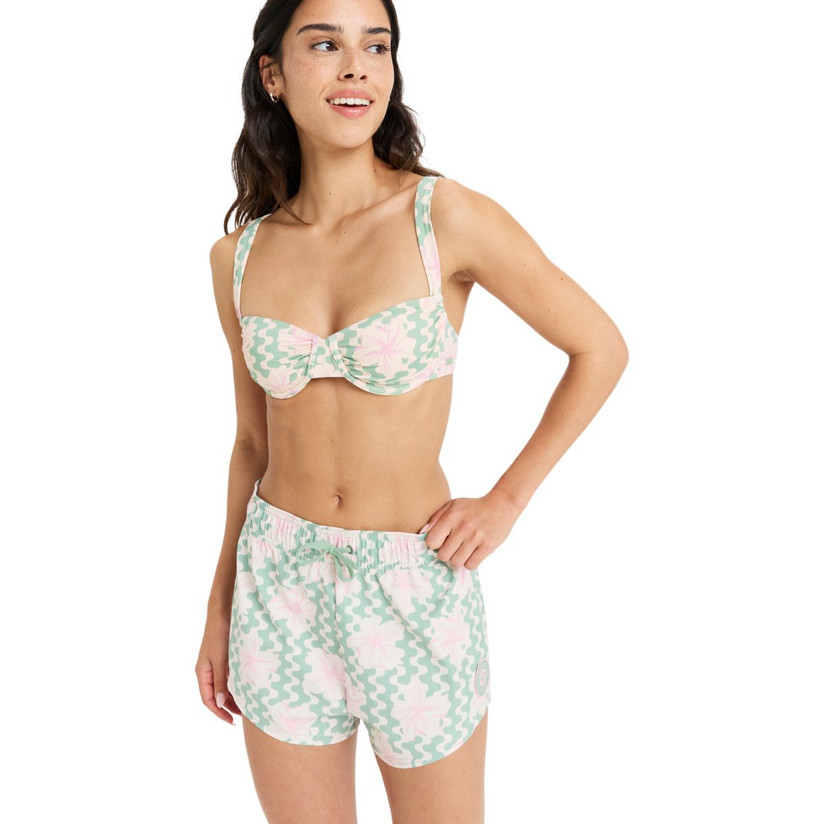 Boardshort NO BAD WAVES PRINTED. vert basil party waves yw, ROXY