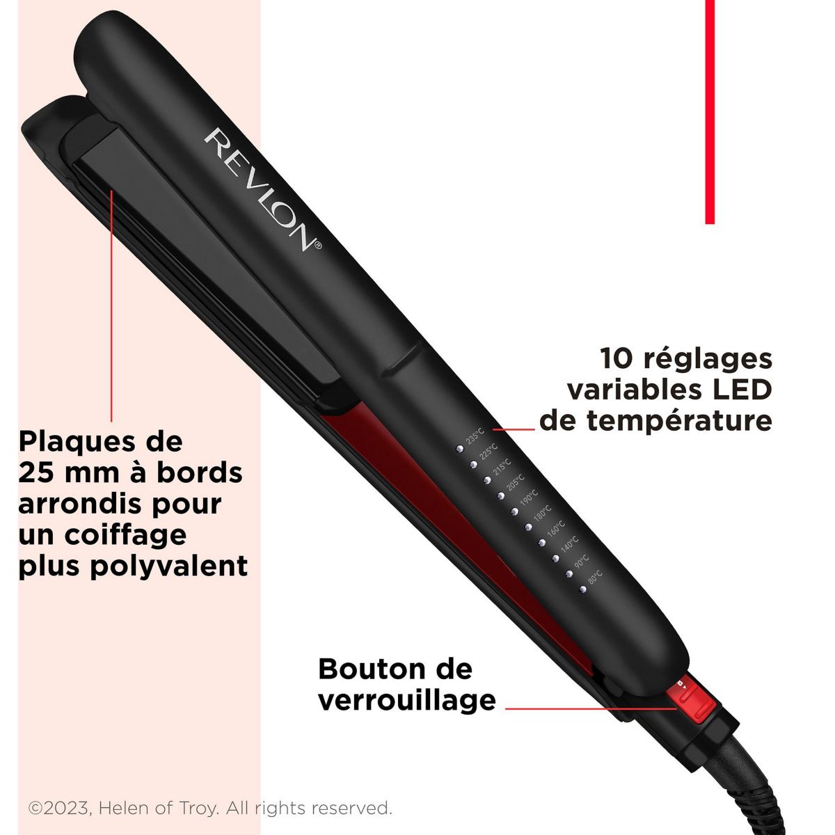 Lisseur RVST2211P Smoothstay coconut couleur unique, REVLON