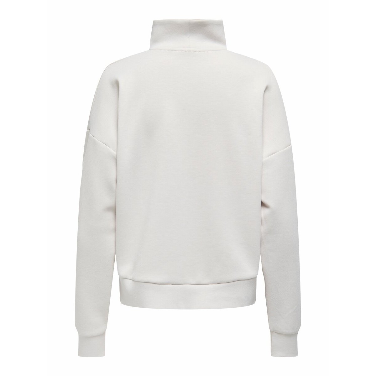 Lounge sweatshirt met halve rits ecru, ONLY PLAY