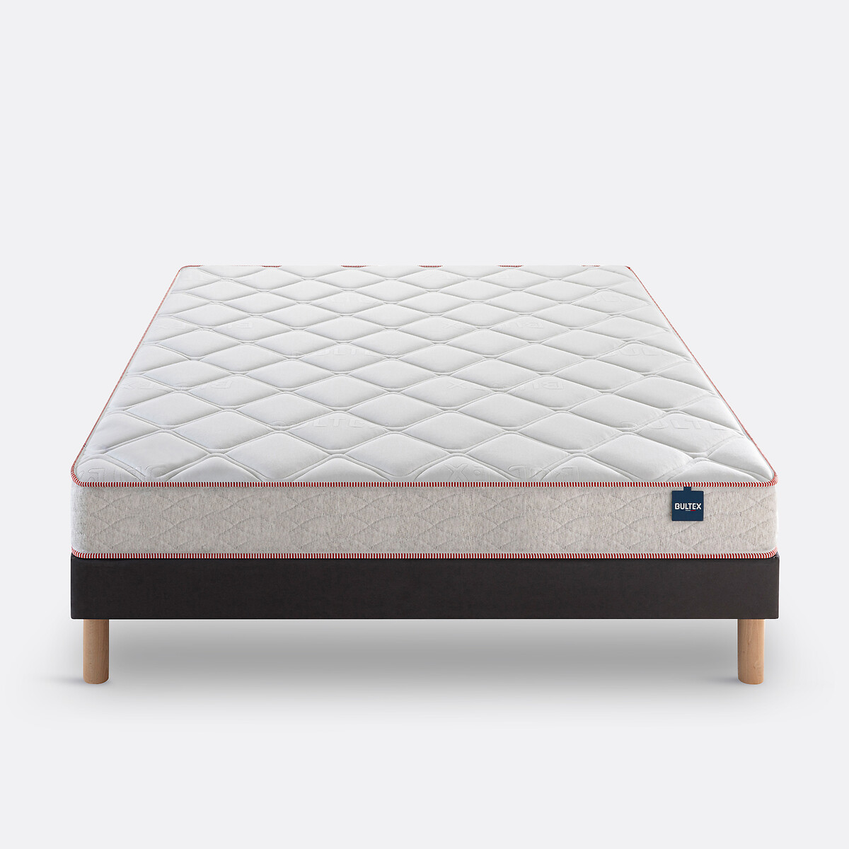 Set aus Bultex-Matratze Victorieux und Bettrahmen mit Lattenrost weiss/anthrazit, BULTEX