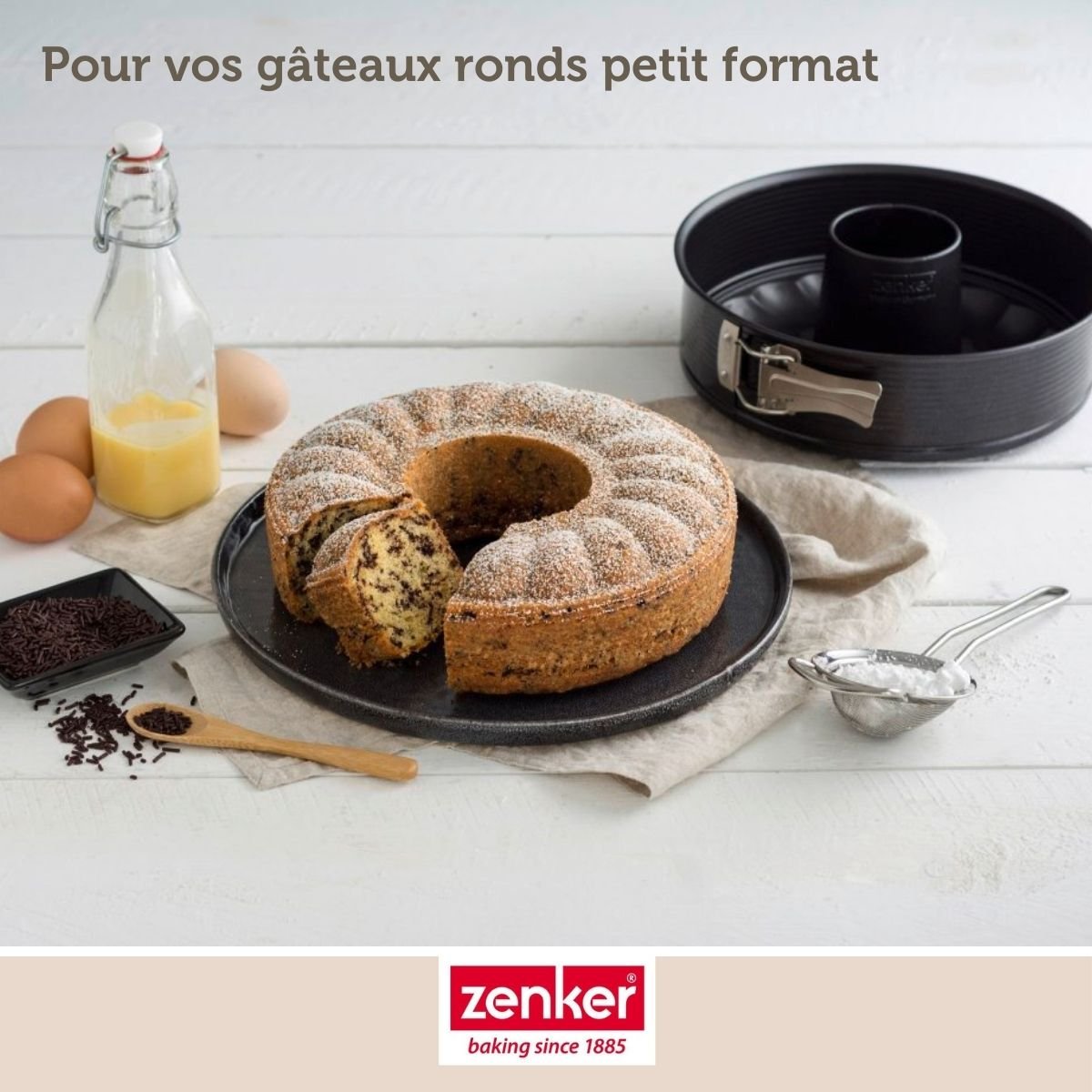 Lot de 2 moules à gâteaux 28/28/6,5 cm Black metallic Black noir, ZENKER