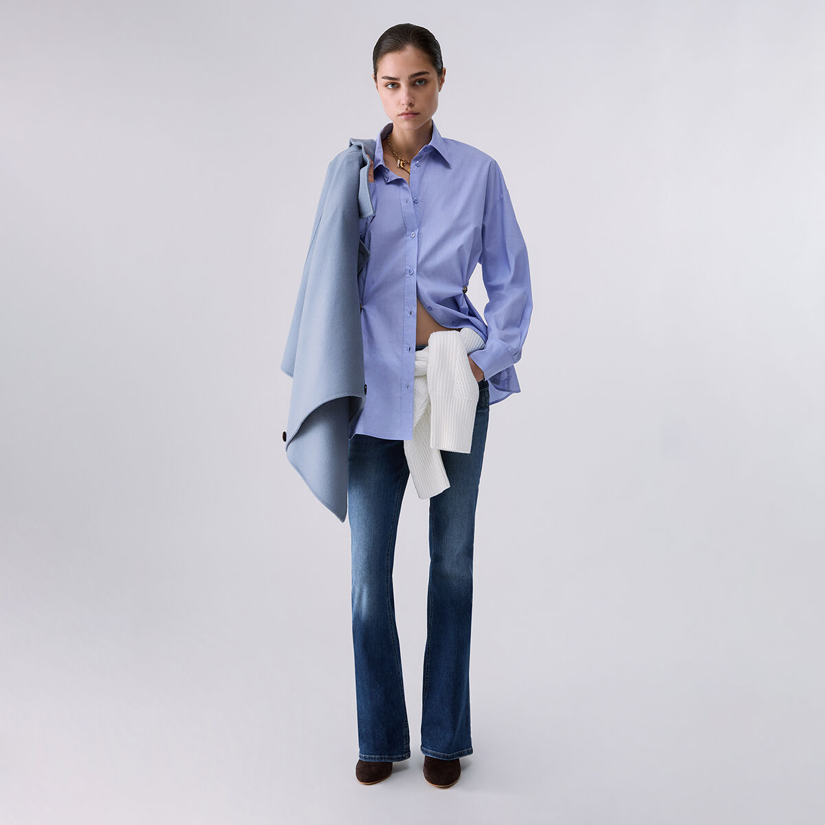 Jeans bootcut avec strass denim bleu, LIU JO