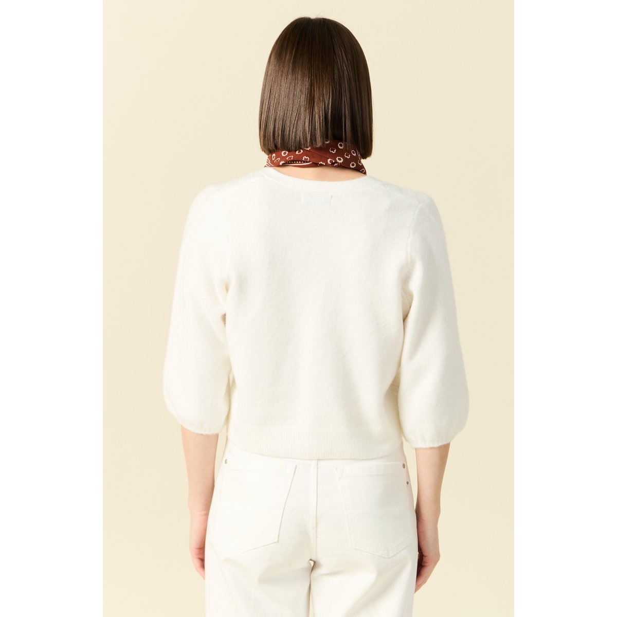 Gilet manches 3/4 blanc, BONOBO