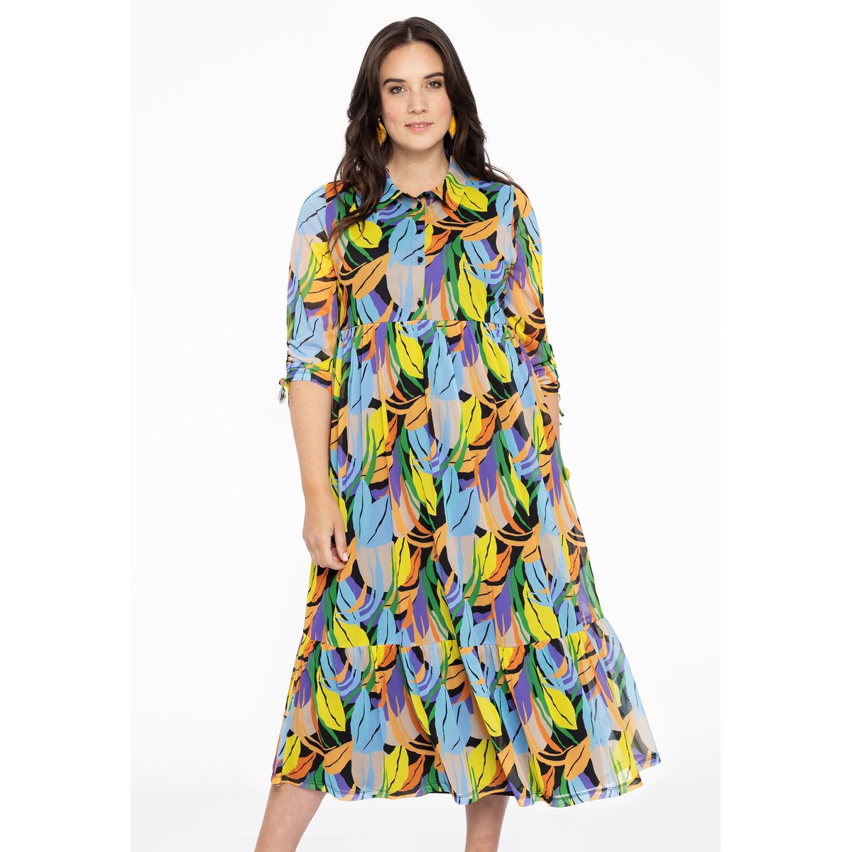 Robe volanté /à volants noir, YOEK
