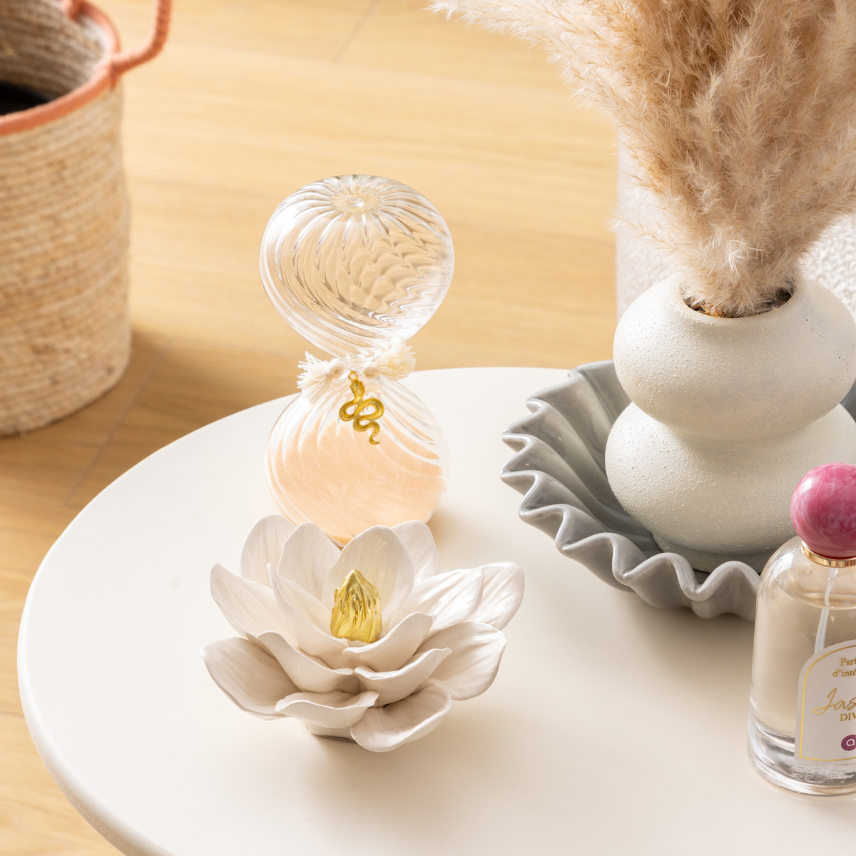Déco à poser FLEUR blanc, ATMOSPHERA