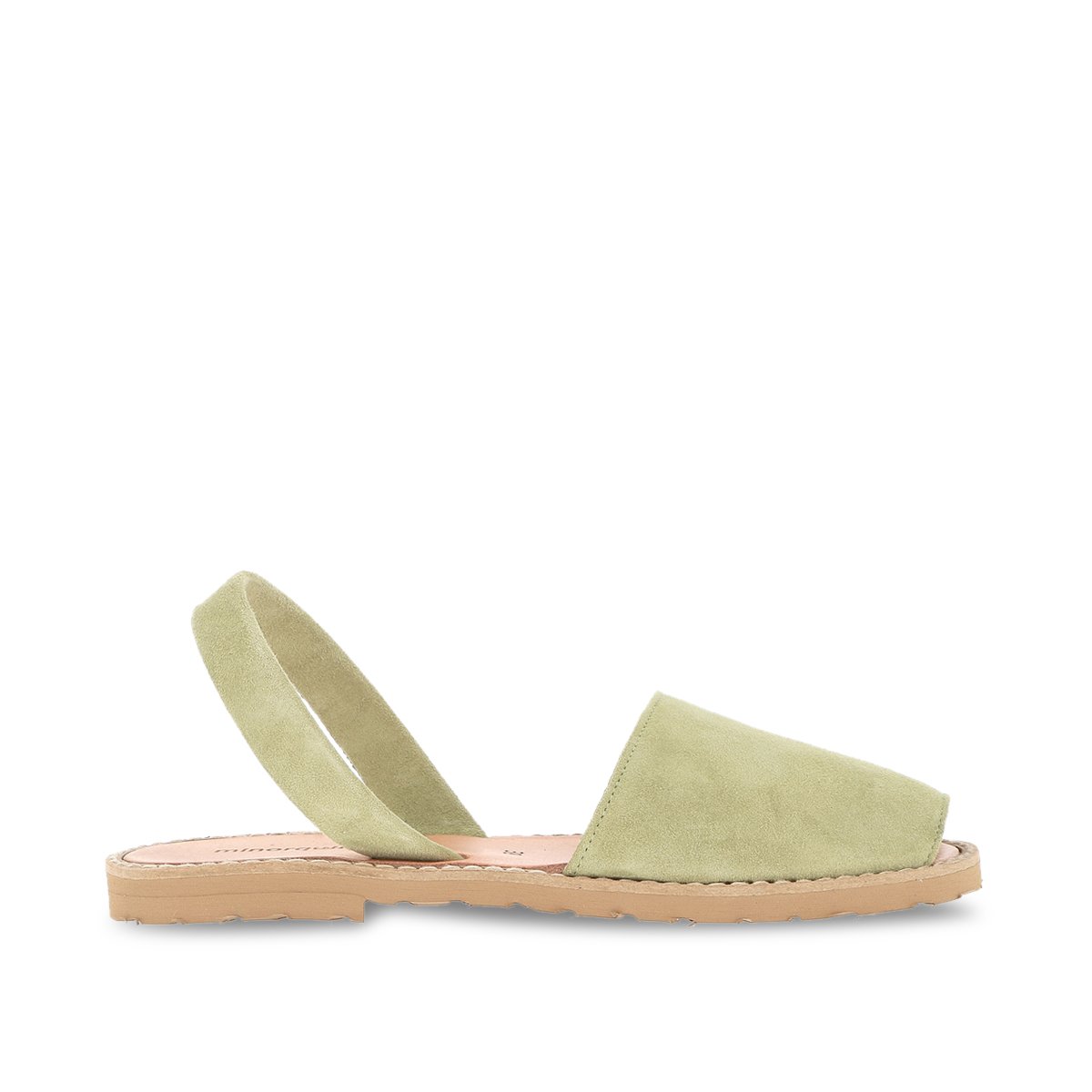 Sandales à bride en cuir AVARCA vert amande, MINORQUINES