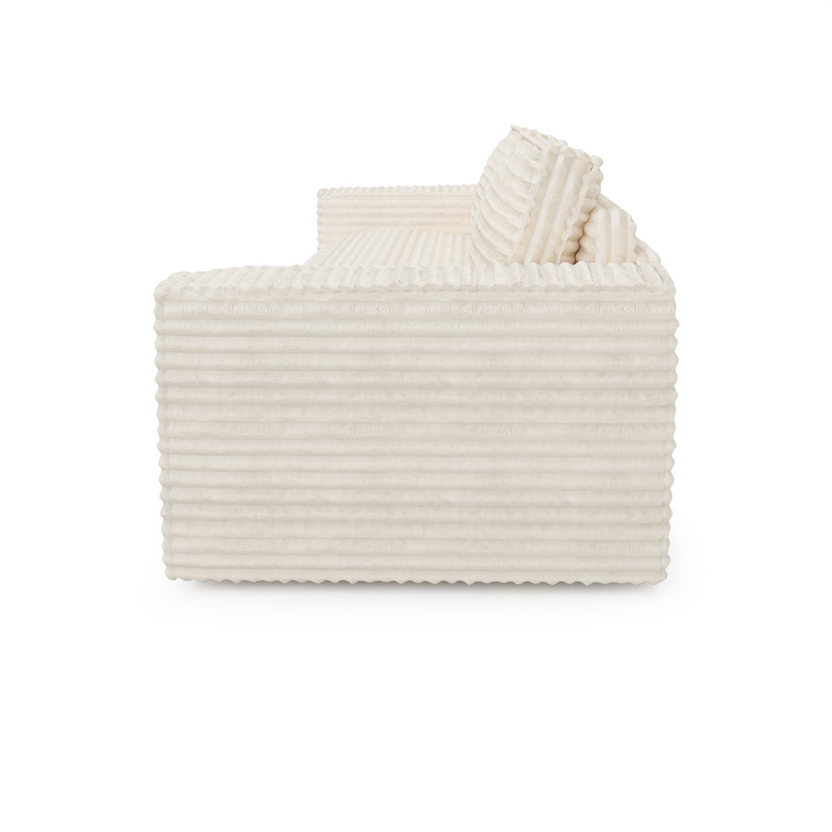Canapé convertible express 160cm 3 places en velours côtelé JOAN crème, SIA HOME
