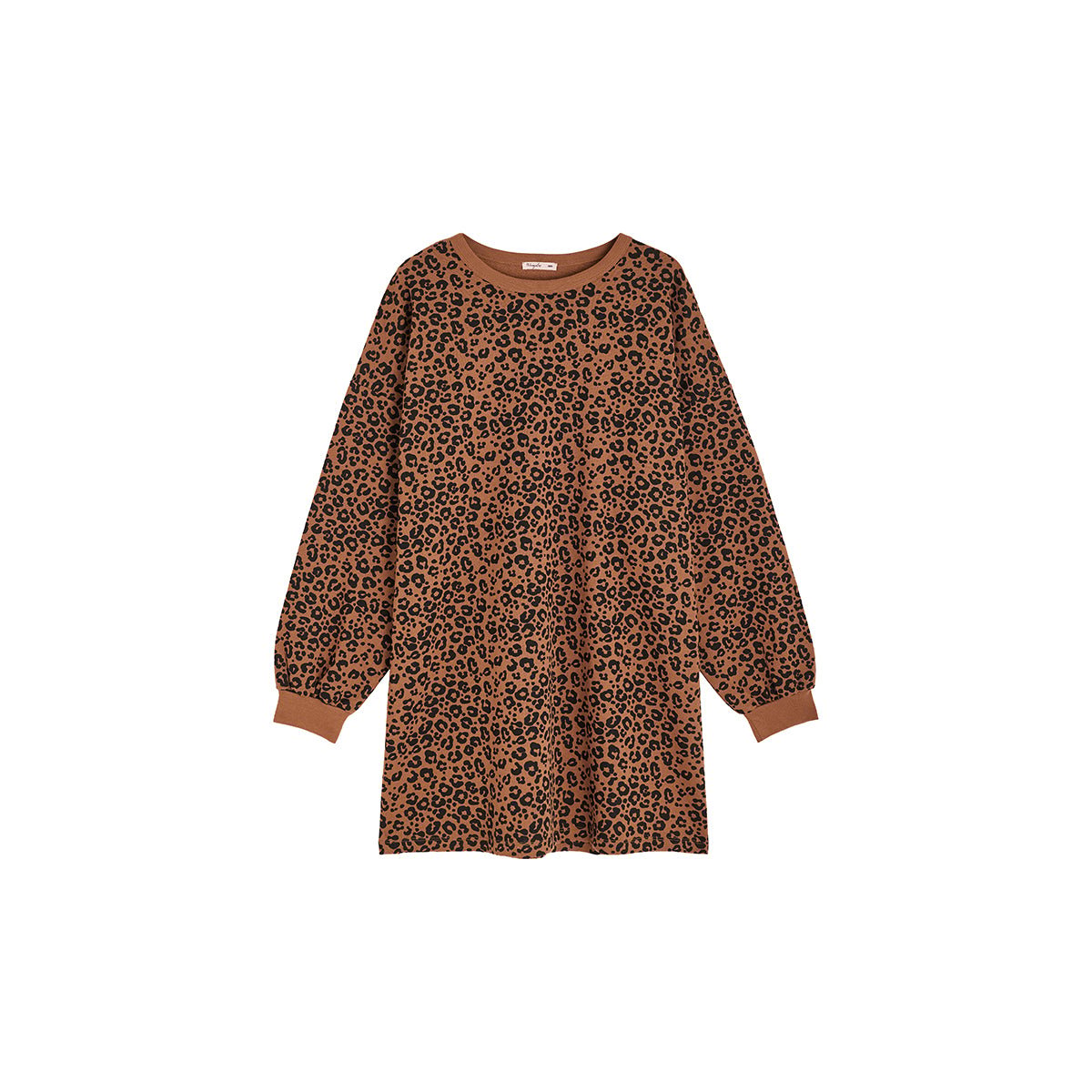 Robe sweat en coton IMPRIMÉ Léopard marron motifs léopard, WE ARE JOLIES