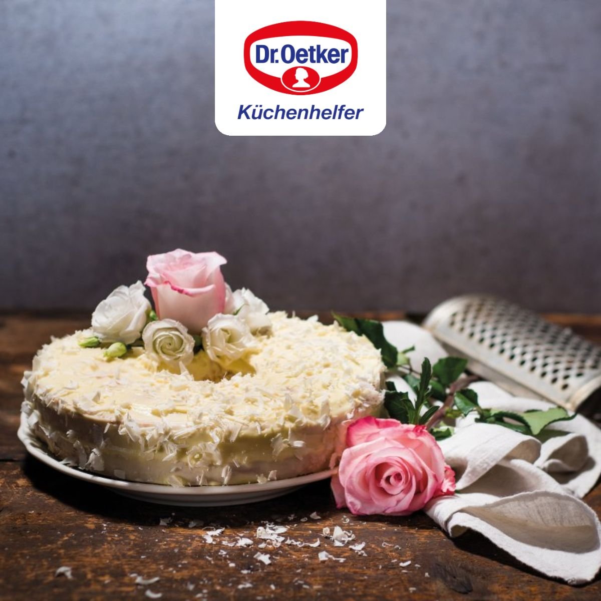 Moule à manqué et à savarin double fond Back-Trend gris,blanc, DR OETKER