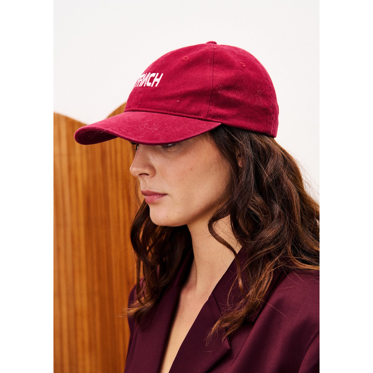 Casquette en coton CELOSIA bordeaux, FRNCH