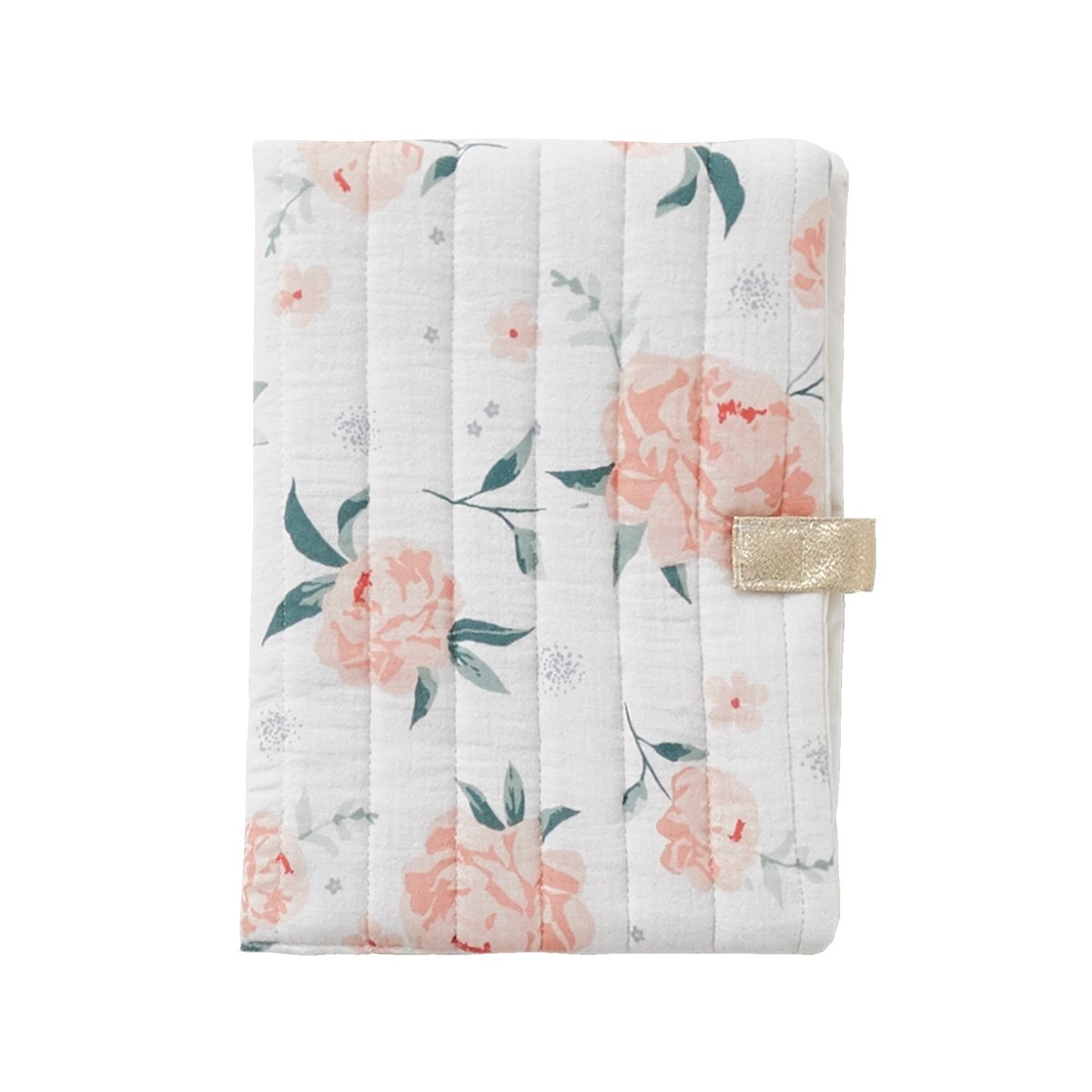 Protège carnet de santé EAU DE ROSE écru / rose, VERTBAUDET
