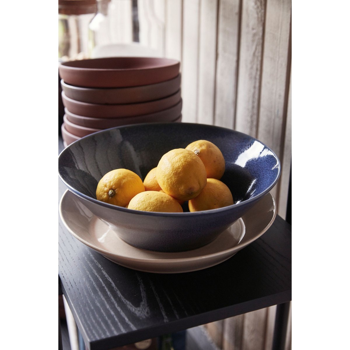 Bol en céramique GLAZE bleu, HUBSCH