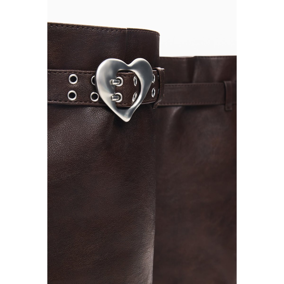 Bottes plates effet cuir marron, DESIGUAL