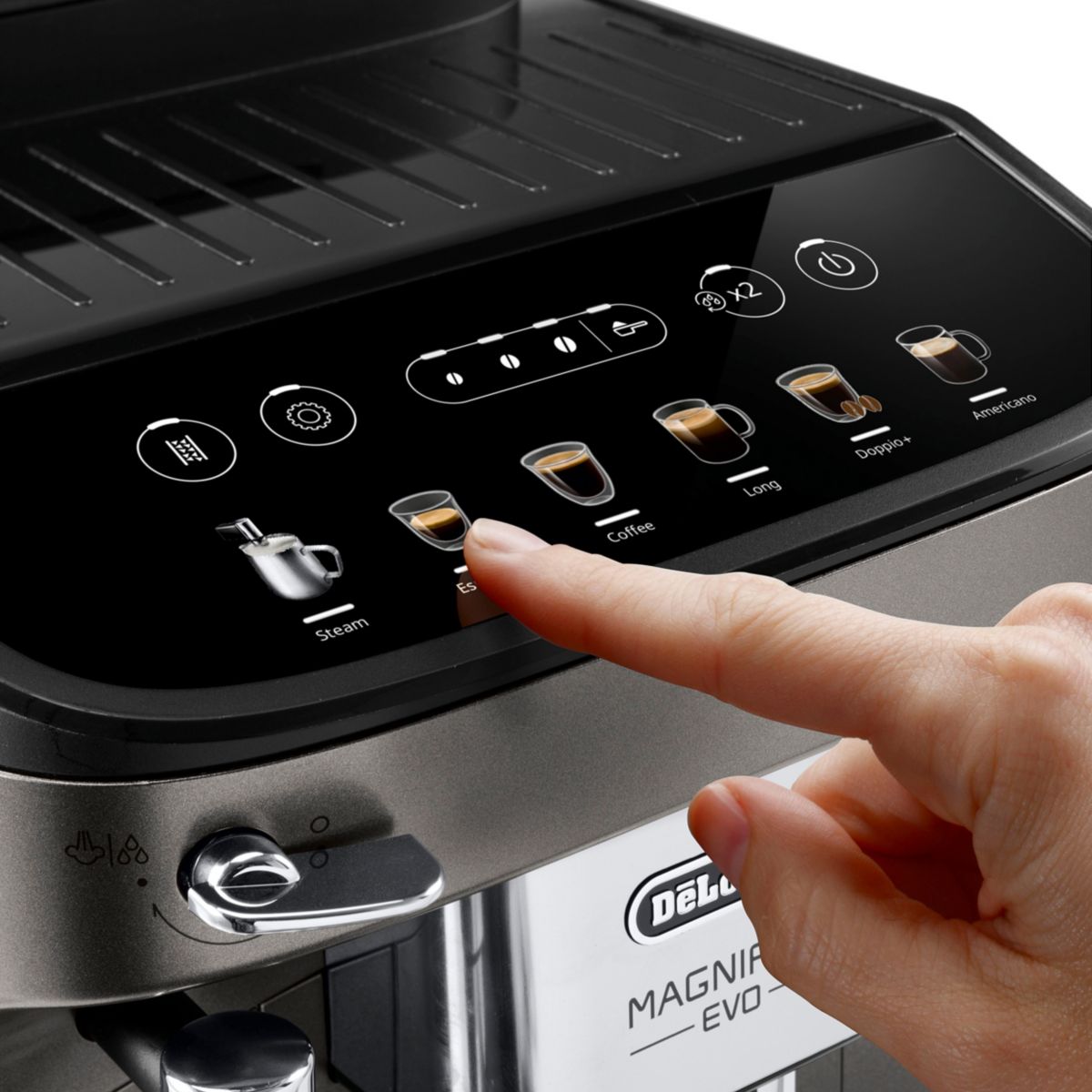 Expresso Broyeur Magnifica Evo FEB2942.TB titanium titanuim / noir, DELONGHI