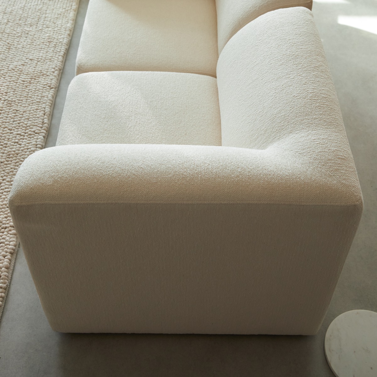 Canapé droit en Tissu, VÉNUS beige, TIKAMOON