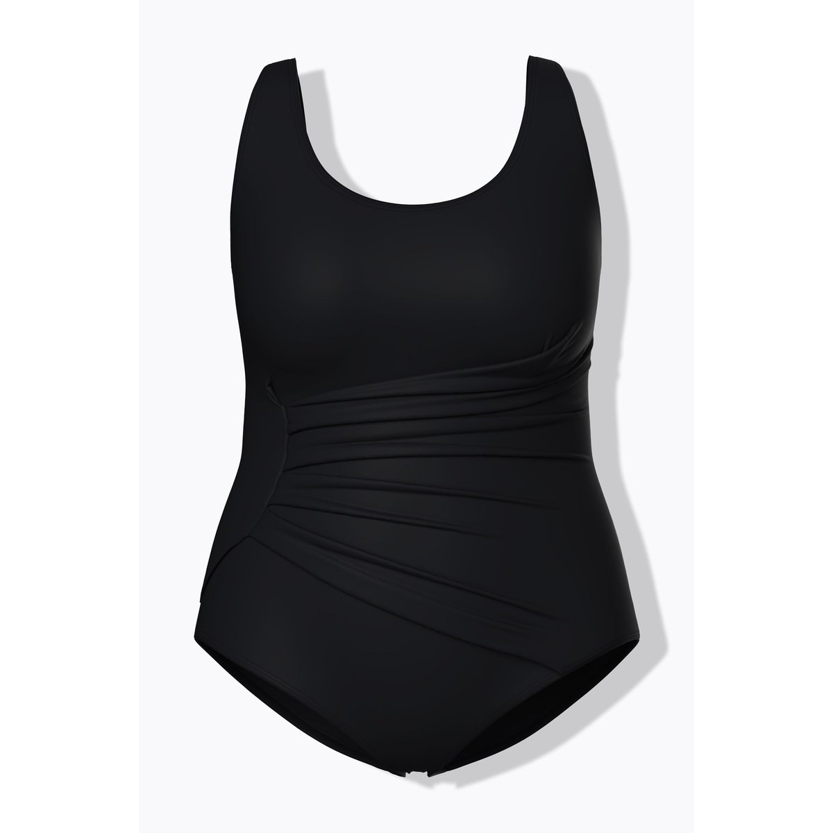 Maillot de bain à bonnets souples, drapé noir, ULLA POPKEN