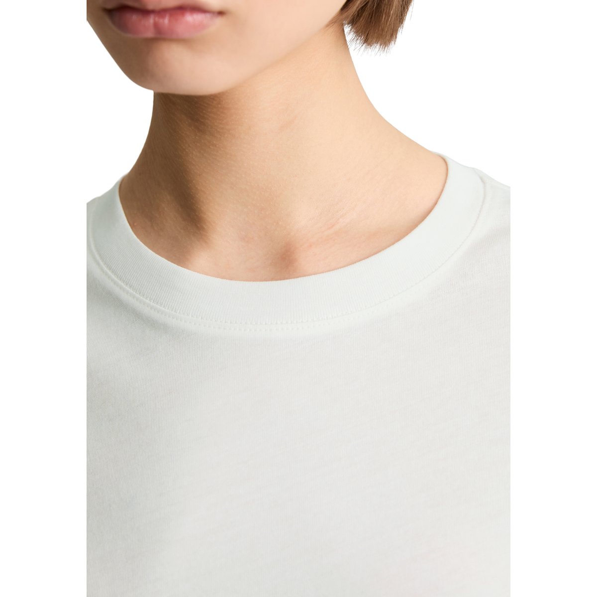 T-shirt long relaxed en coton organique blanc, MARC O’POLO DENIM