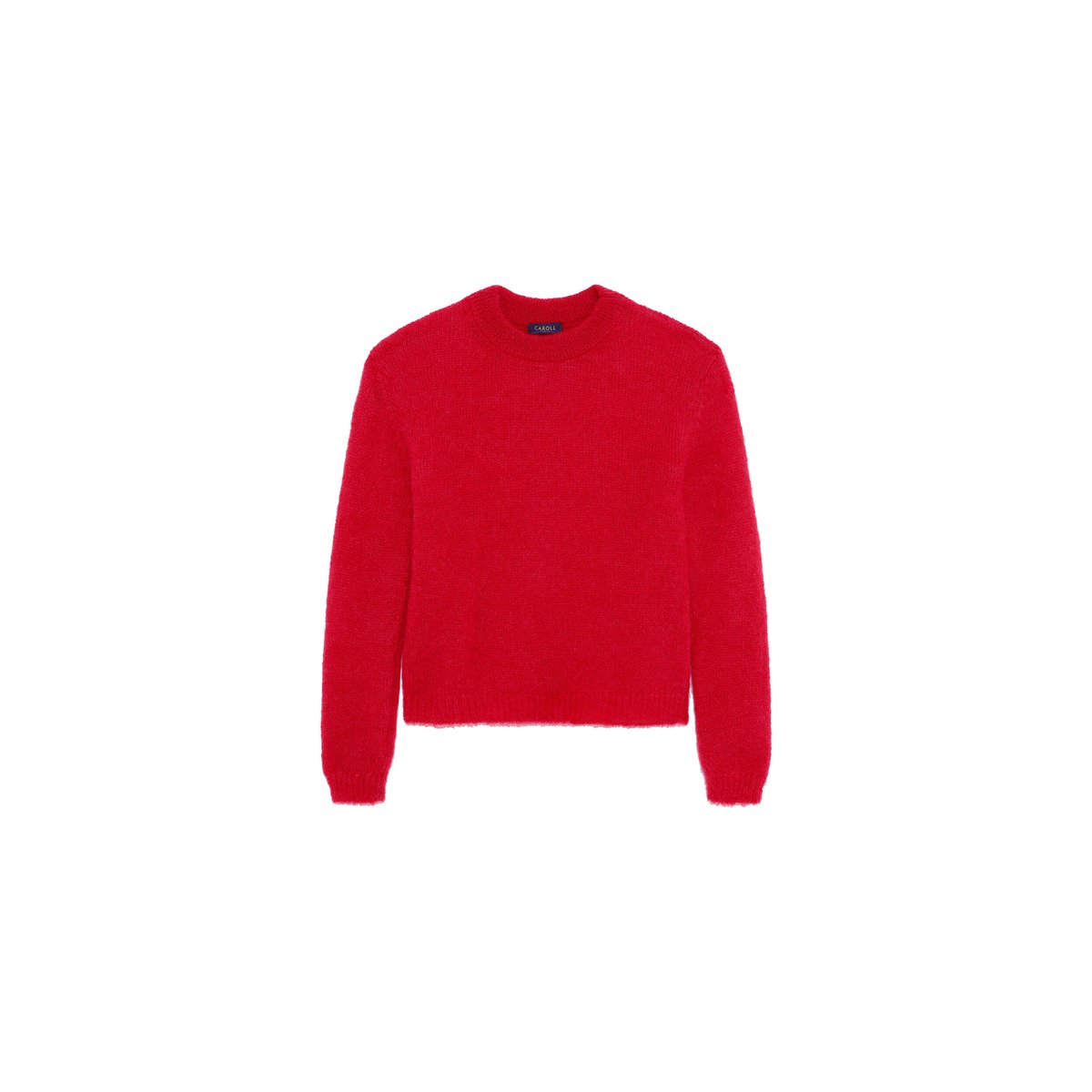 Pull droit col rond laine MCRISTIE rouge, CAROLL
