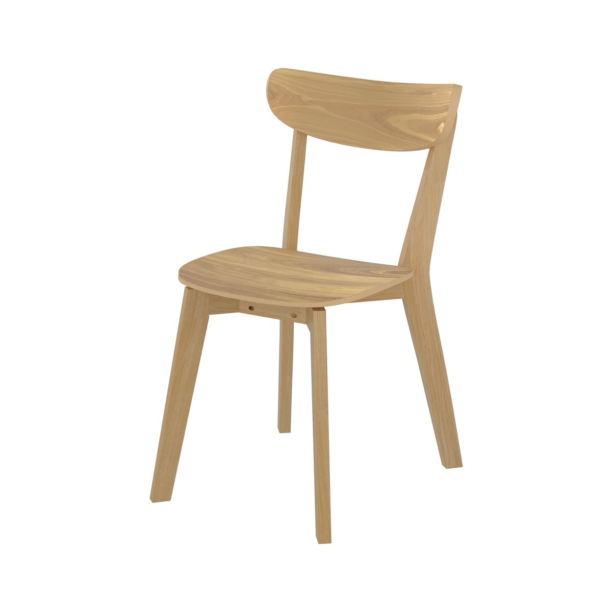Lot de 2 chaises en bois - TABATA bois clair, MAISON PAVANE