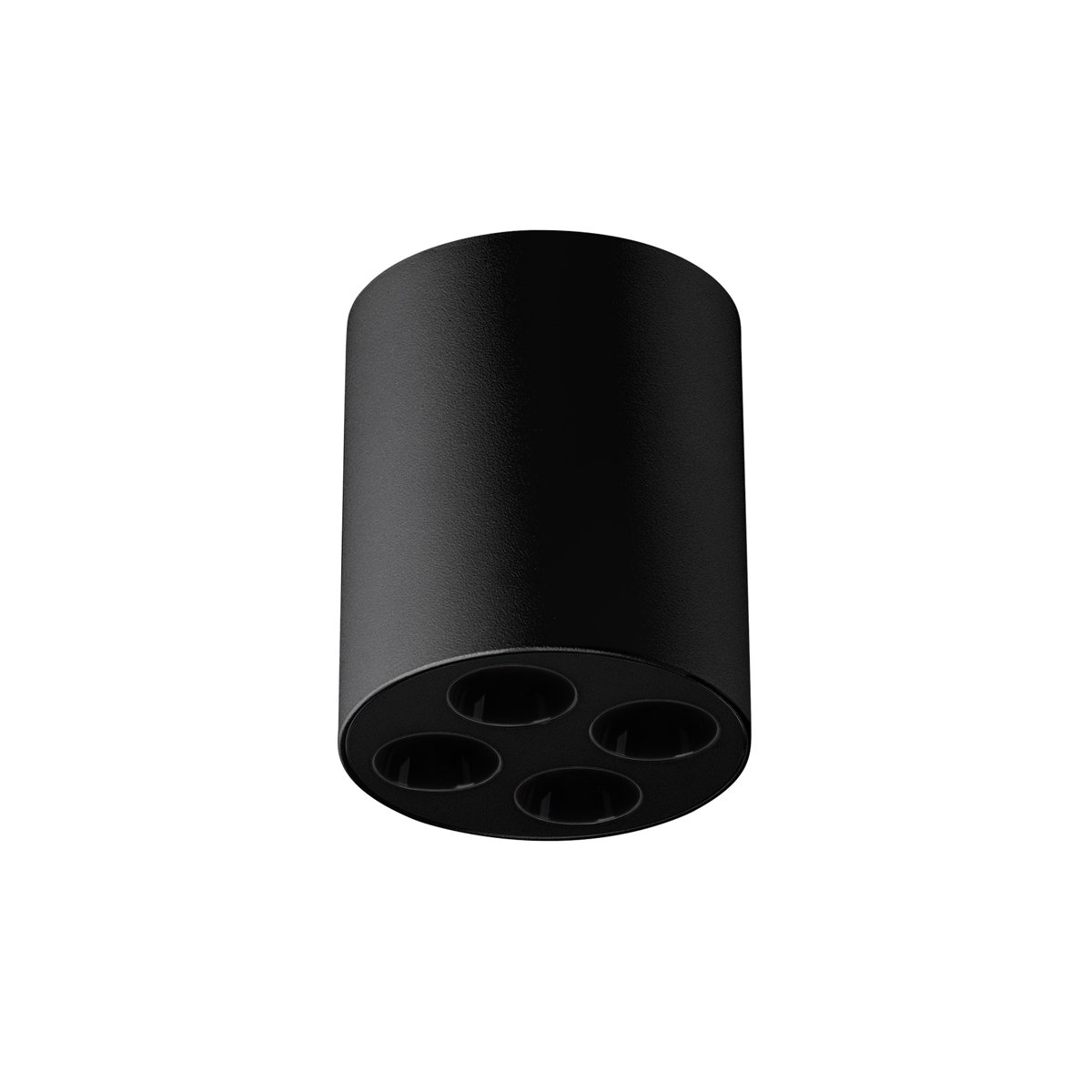Plafonnier Aluminium Noir LED 4 Zoe noir, EDEN