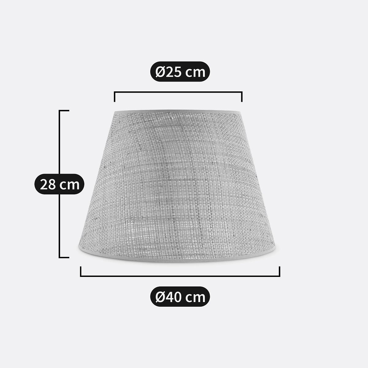 Dolkie 40cm Diameter Raffia Lampshade natural, LA REDOUTE INTERIEURS