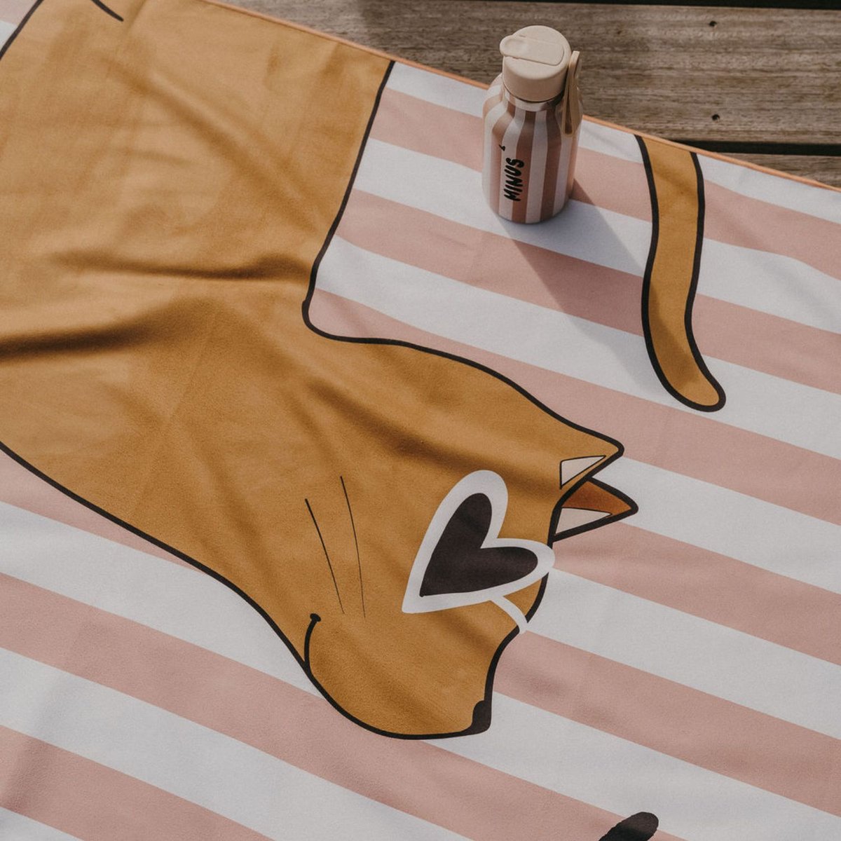 Serviette de plage rose, orange, ZAKUW