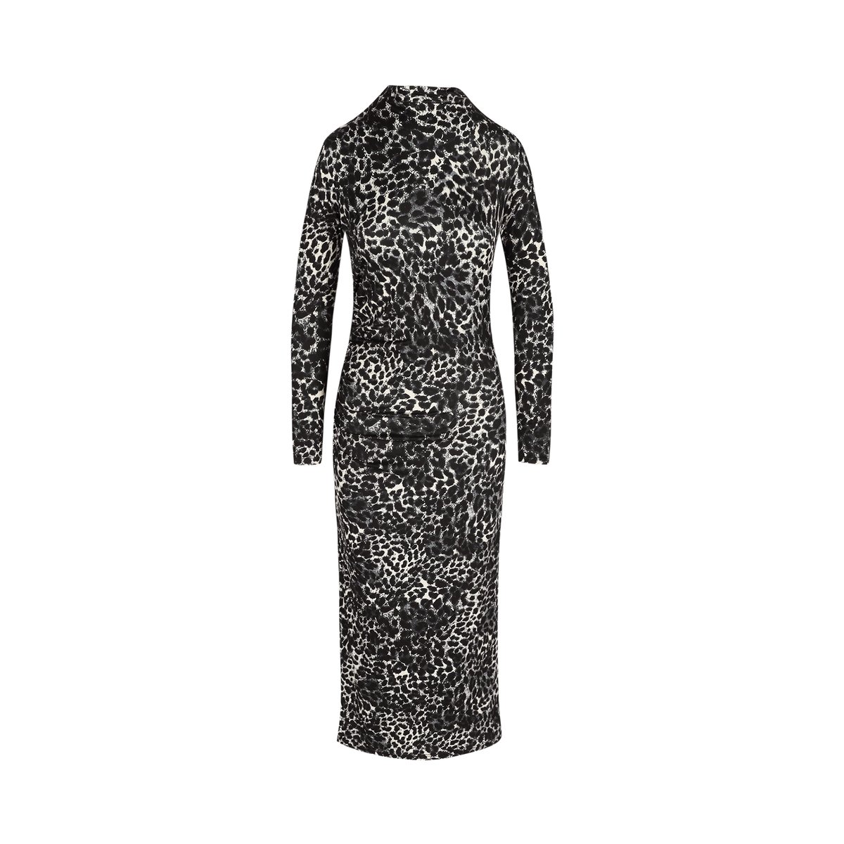 Robe moulante à imprimé léopard gris, LOLALIZA