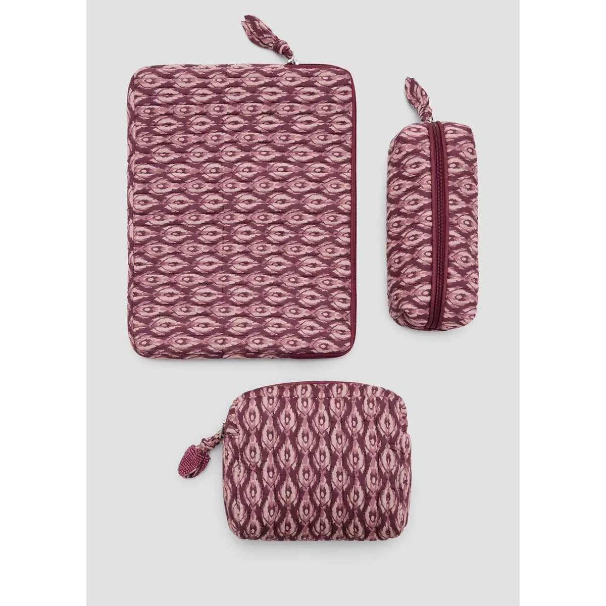 Trousse en coton imprimée rose, MANGO TEEN