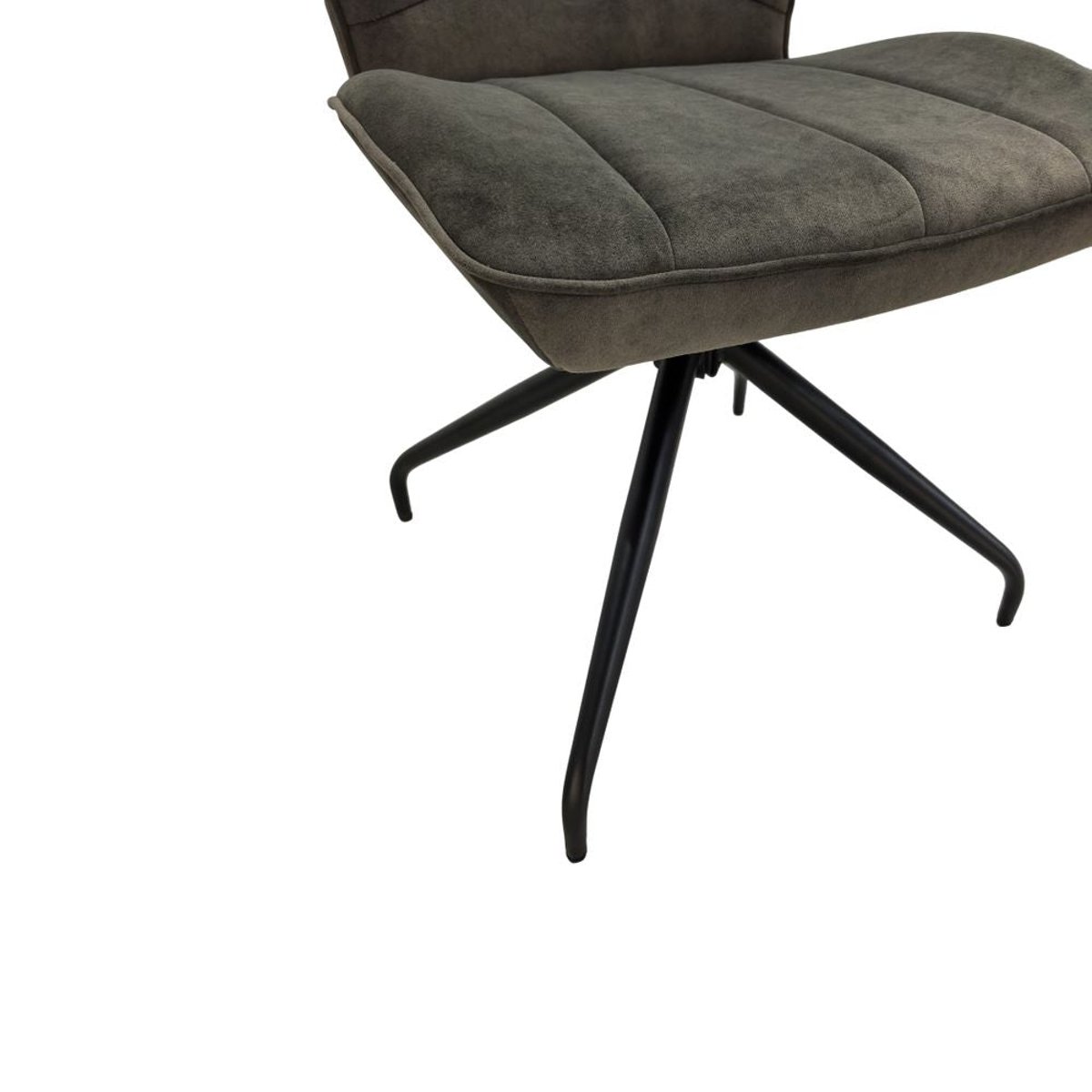 Chaise repas en tissu gris gris foncé, ZAGO