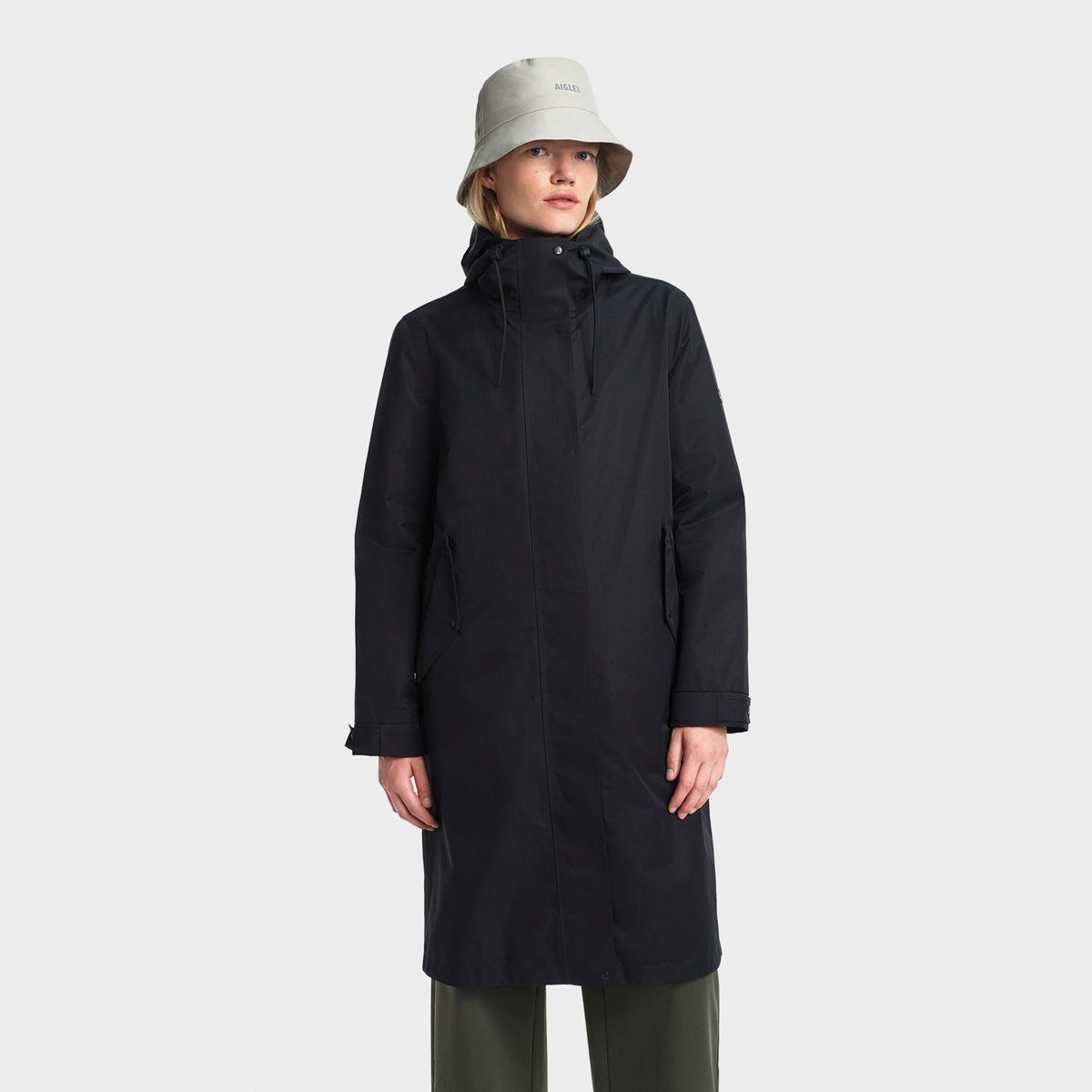 Parka fishtail à capuche T-KIT noir, AIGLE