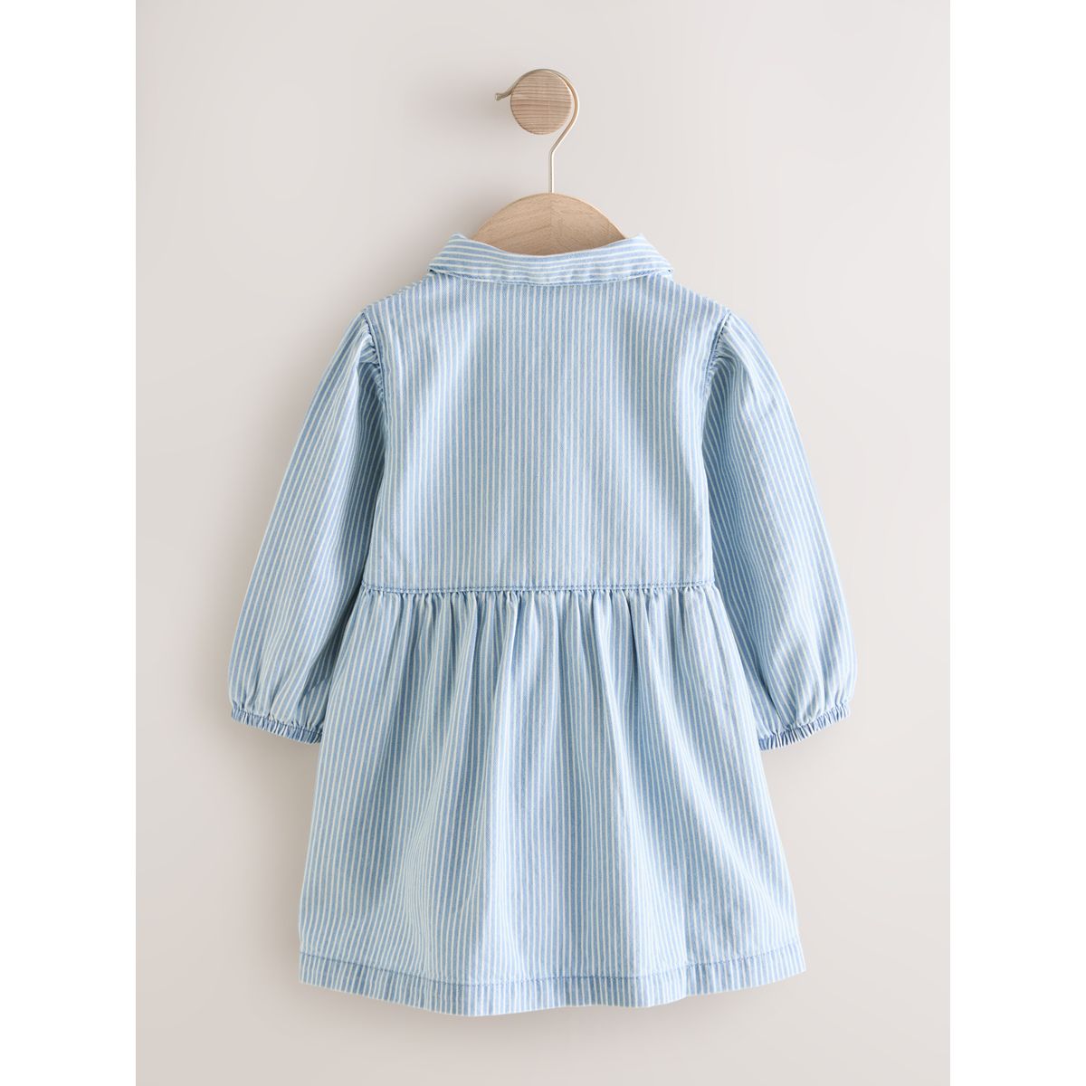 Robe en coton à manches longues rayures bleues, NEXT