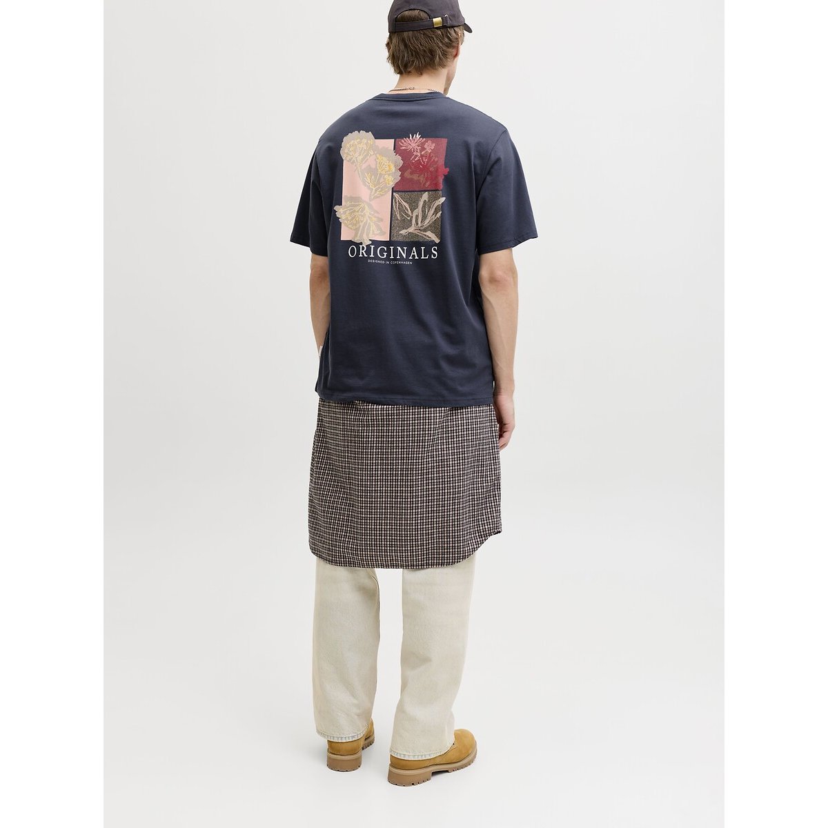 T-shirt manches courtes bleu marine, JACK & JONES
