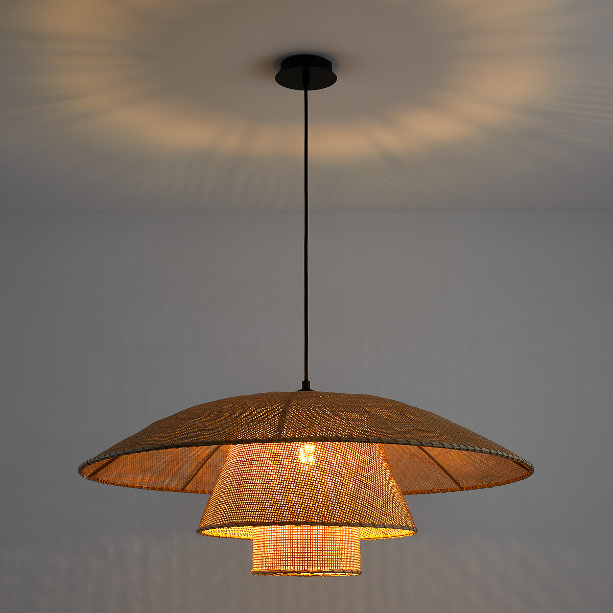 Suspension en rotin Ø80 cm, Lola naturel, LA REDOUTE INTERIEURS