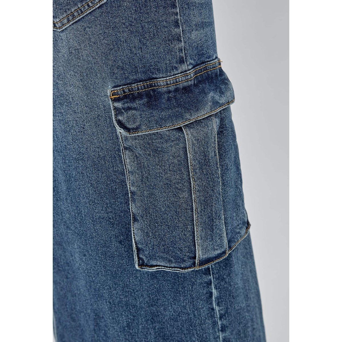 Jupe Longue En Jean bleu, GUESS