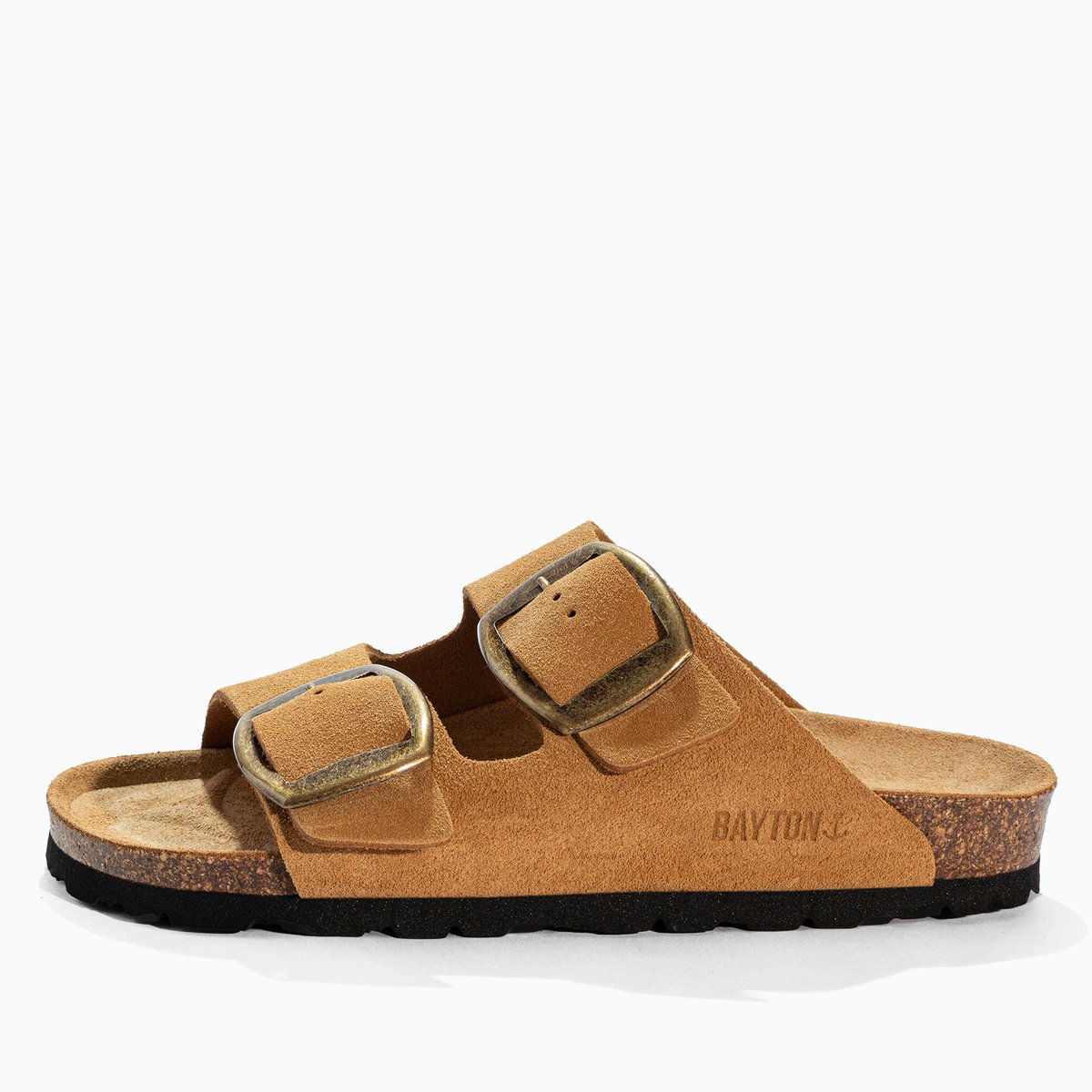 Sandales en cuir suédé ALICANTE camel, BAYTON