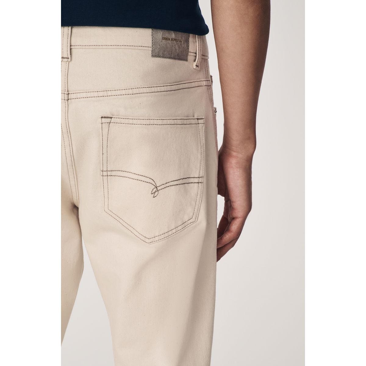 Jean slim délavé vintage blanc écru, NEXT