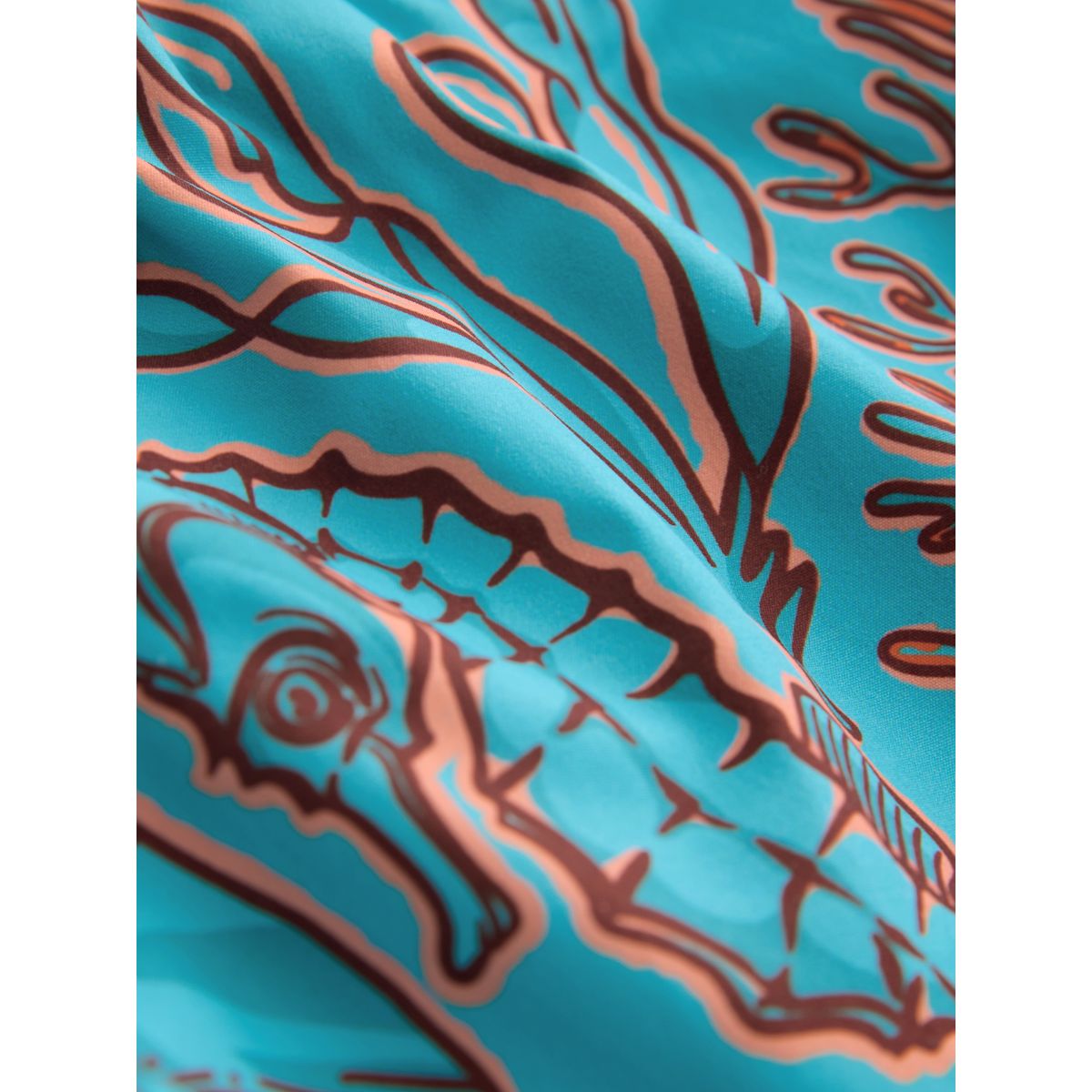 Short de bain à imprimé corail et coquillage bleu turquoise/orange, NEXT