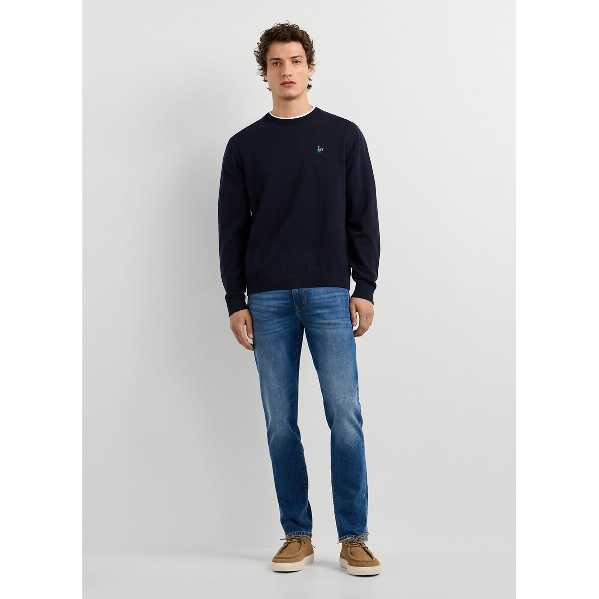Pull col rond, DANIELS bleu profond, PEPE JEANS