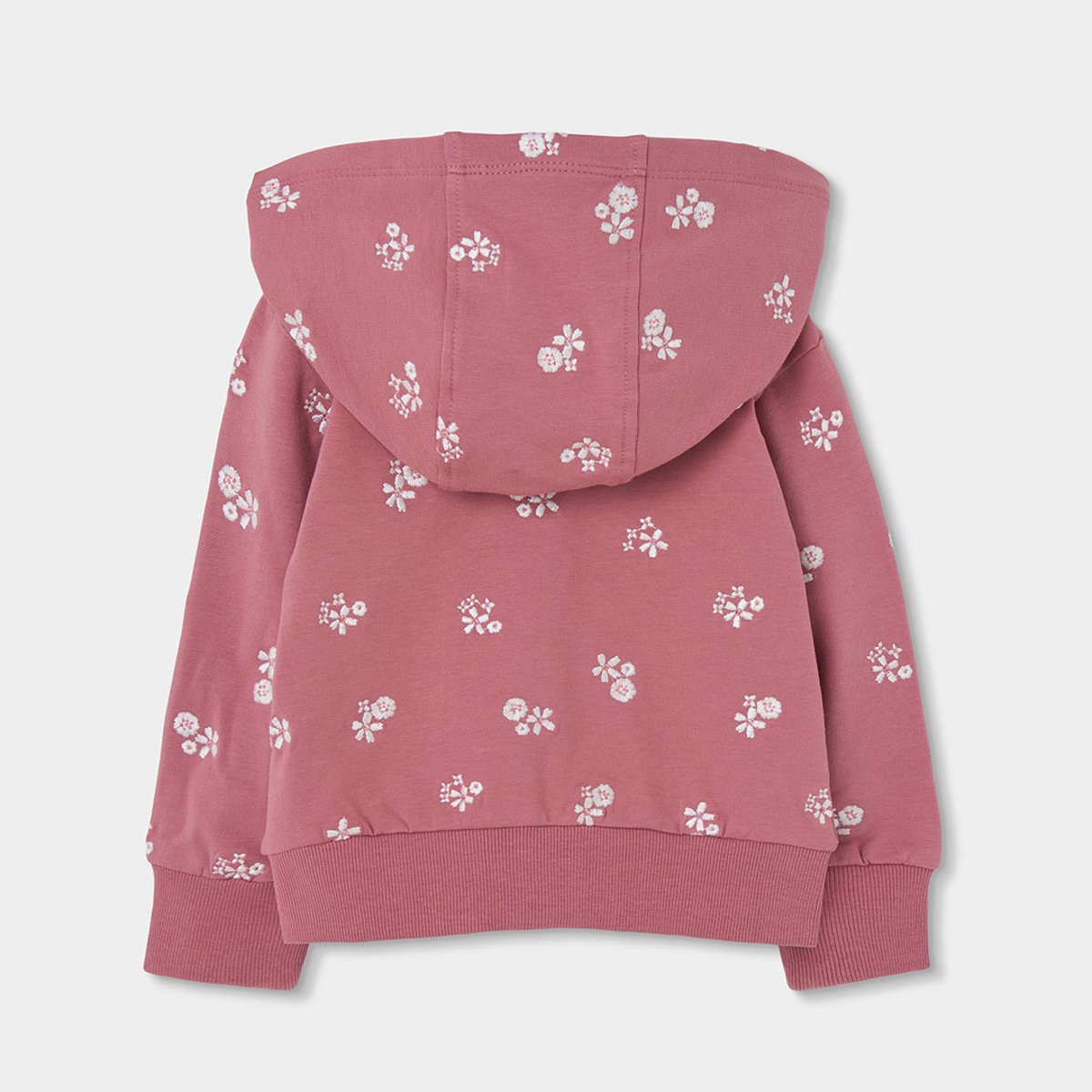 Sweat fille en molleton imprimée fleurs rose, BOBOLI