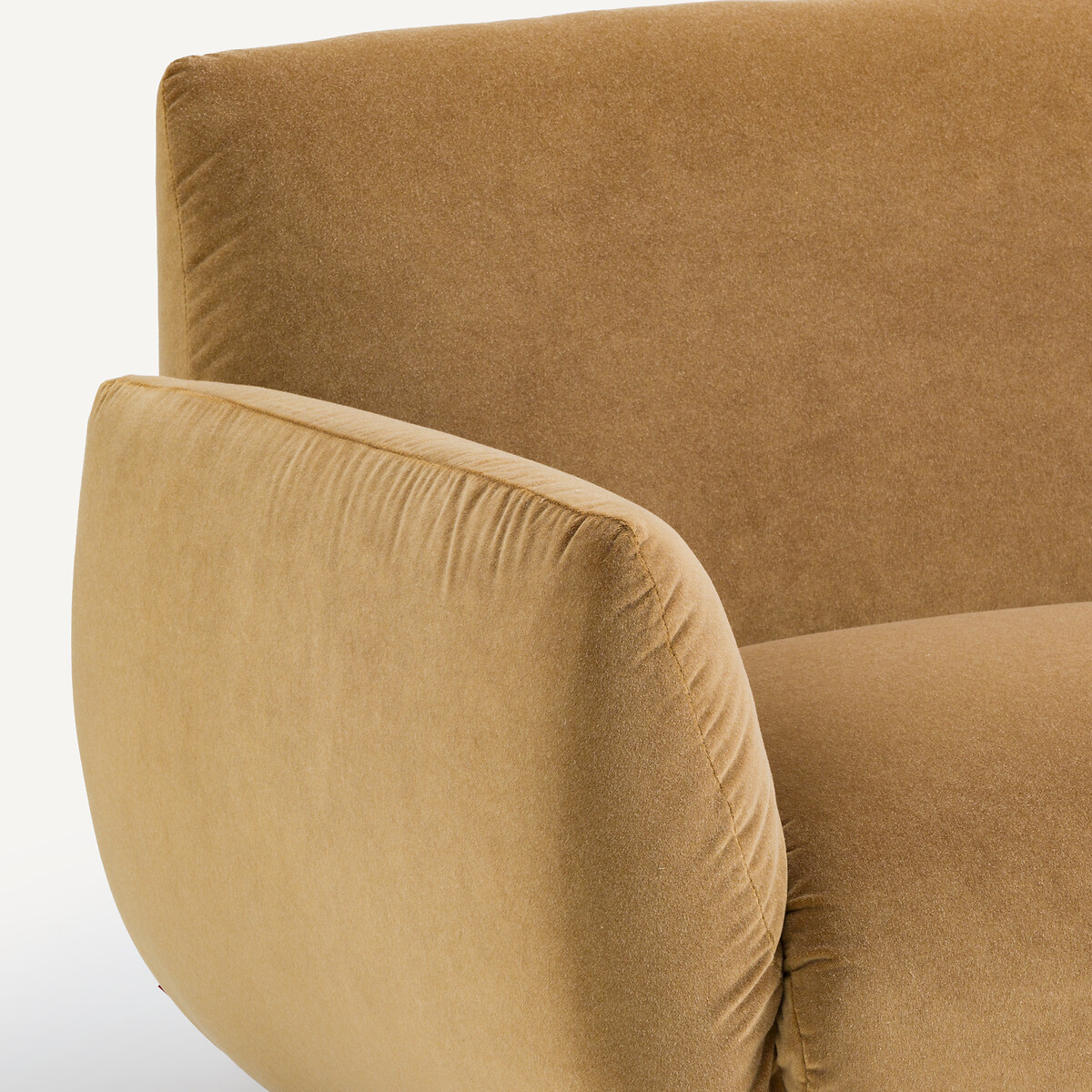 Fauteuil en velours de lin, SPOGANO caramel, AM.PM