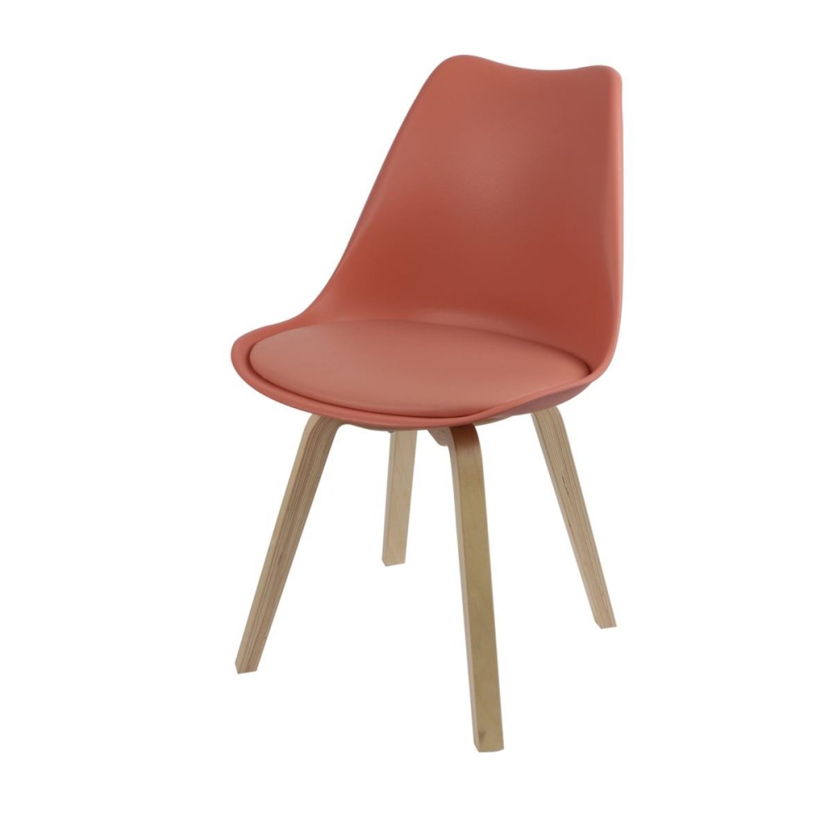 Chaise Scandinave Bois De Rose Avec Coussin rose, DECORATIE